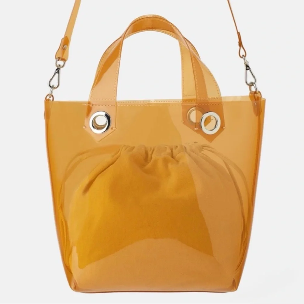 NEW Zara shopper tote tan and beige
